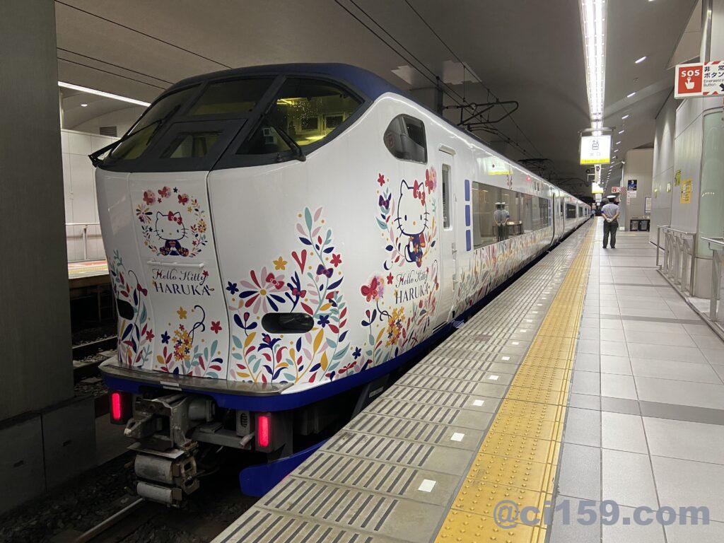 関西空港駅に停車中の特急はるか