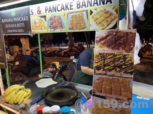 パトンビーチのバナナパンケーキ屋台