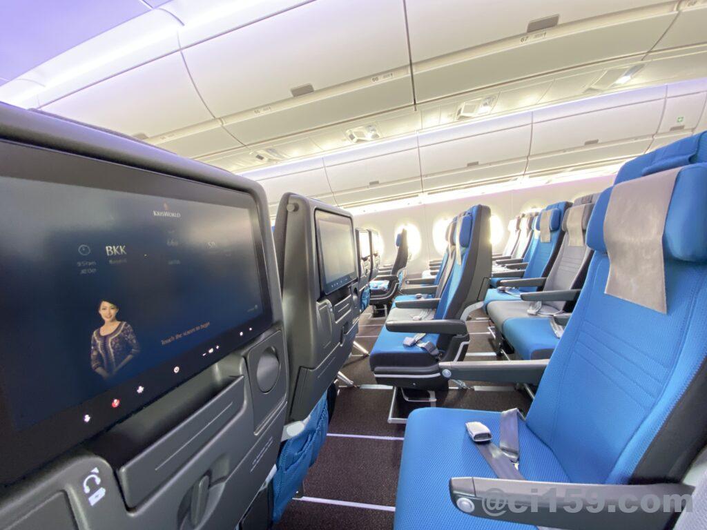シンガポール航空SQ705の機内