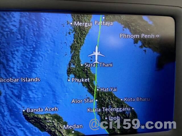 マレーシア航空のフライトマップ