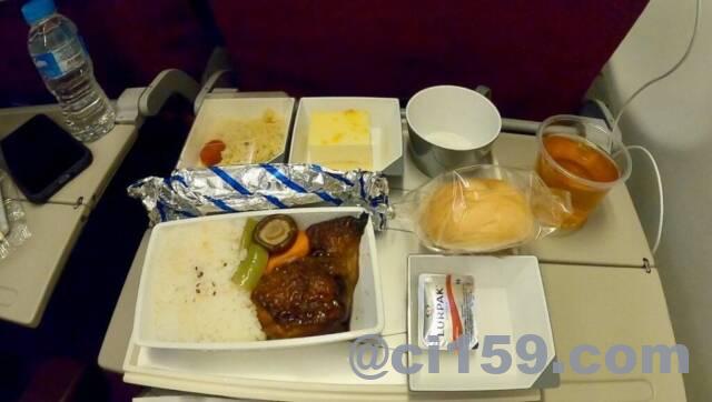 マレーシア航空MH52の機内食
