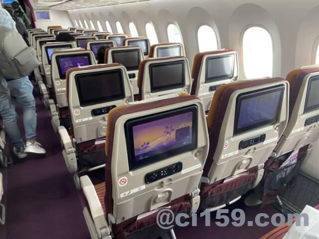 タイ国際航空のエコノミークラス