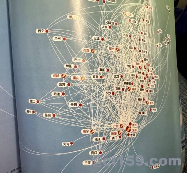 深セン航空のネットワーク