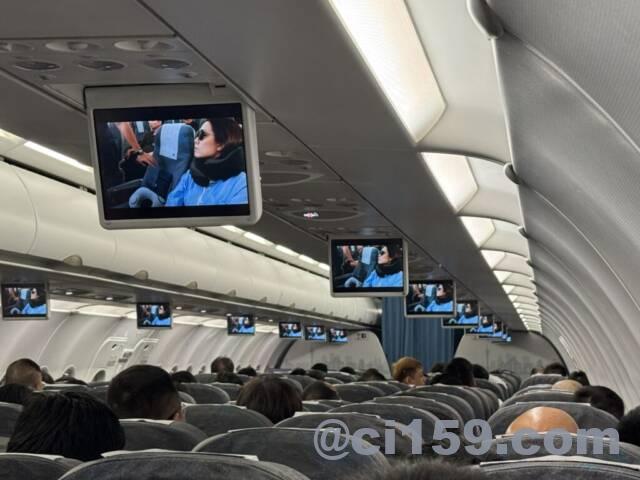 マカオ航空の機内