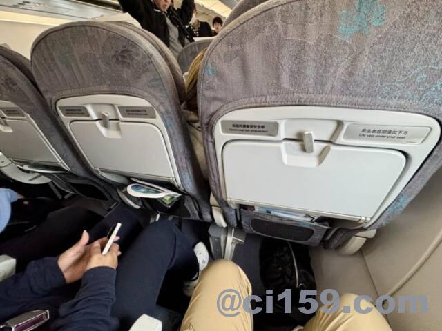 マカオ航空のエコノミークラス