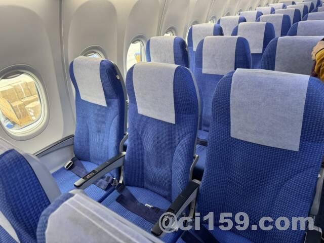 中国南方航空ボーイング737-8の機内