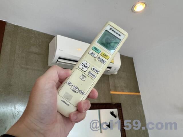 ホテルのエアコン