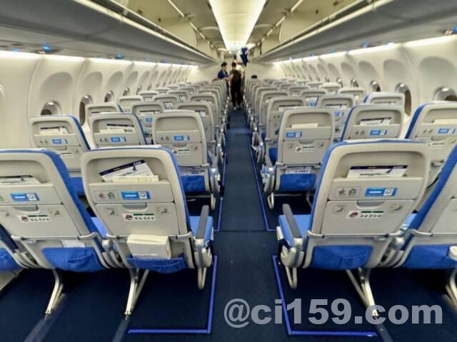 中国南方航空の機内