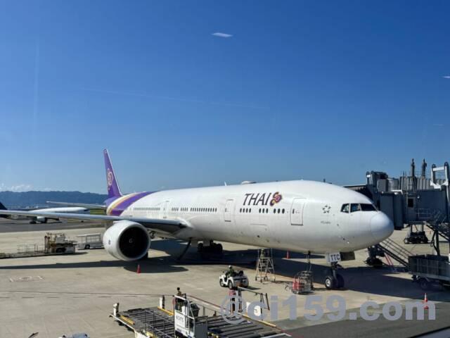 関西空港に駐機中のタイ航空