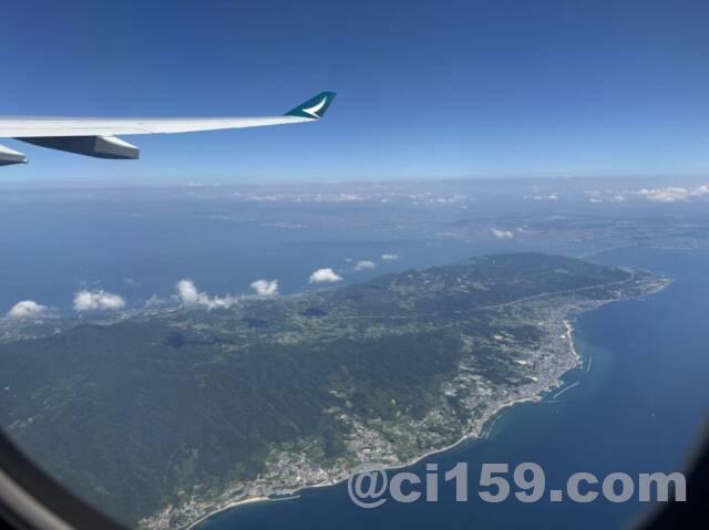 CX503便からの上空景色