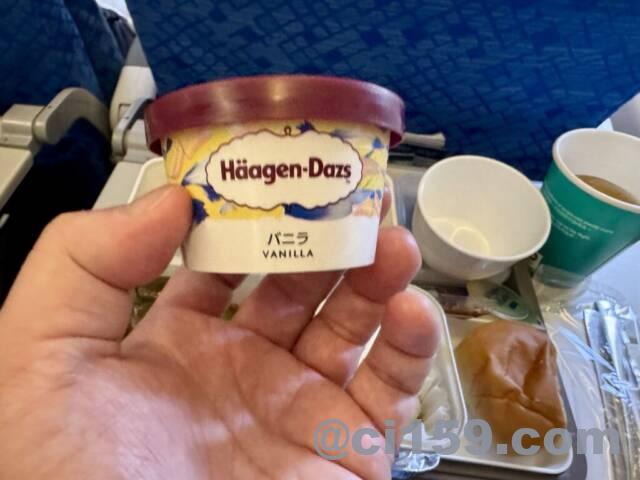 機内食のハーゲンダッツ