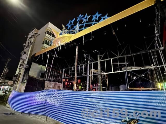 工事中のバービア