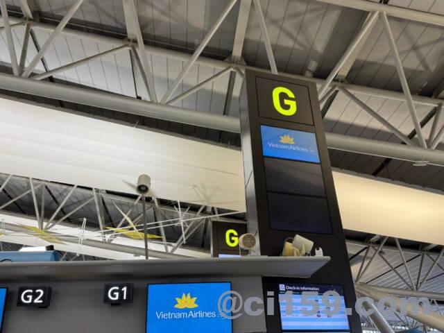 関西空港チェックインカウンターG