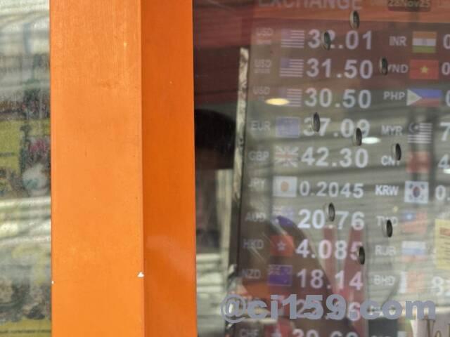 両替所のレート