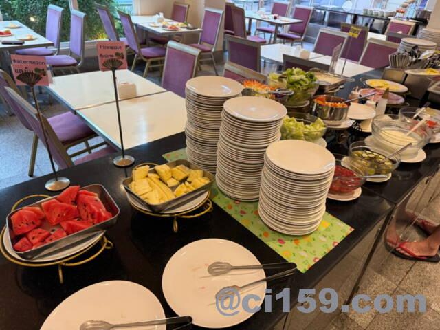 グランドベラホテルの朝食会場