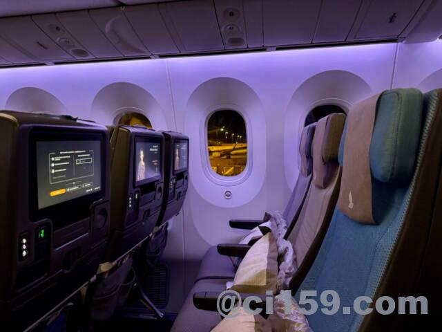 シンガポール航空の機内