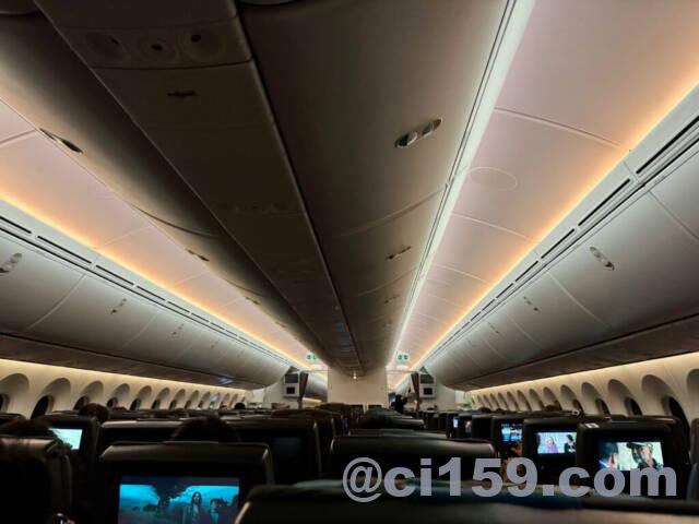 シンガポール航空の機内