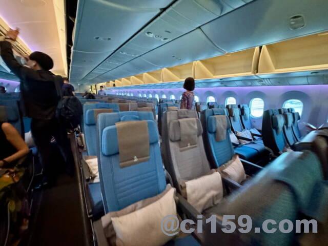 シンガポール航空の機内