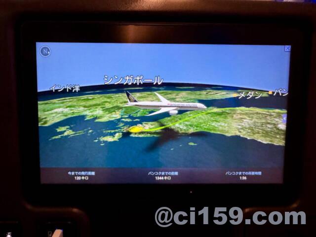 シンガポール航空のフライトマップ
