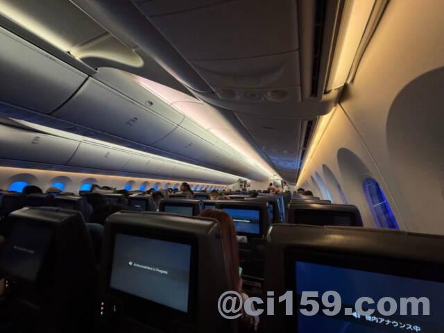 シンガポール航空の機内
