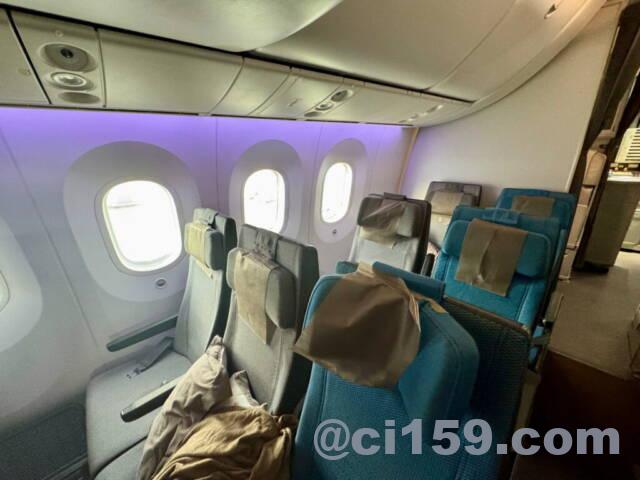 シンガポール航空の機内