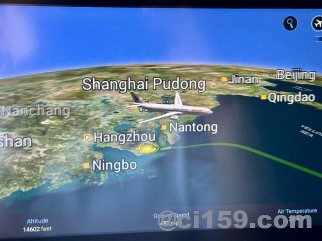 中国東方航空のフライトマップ